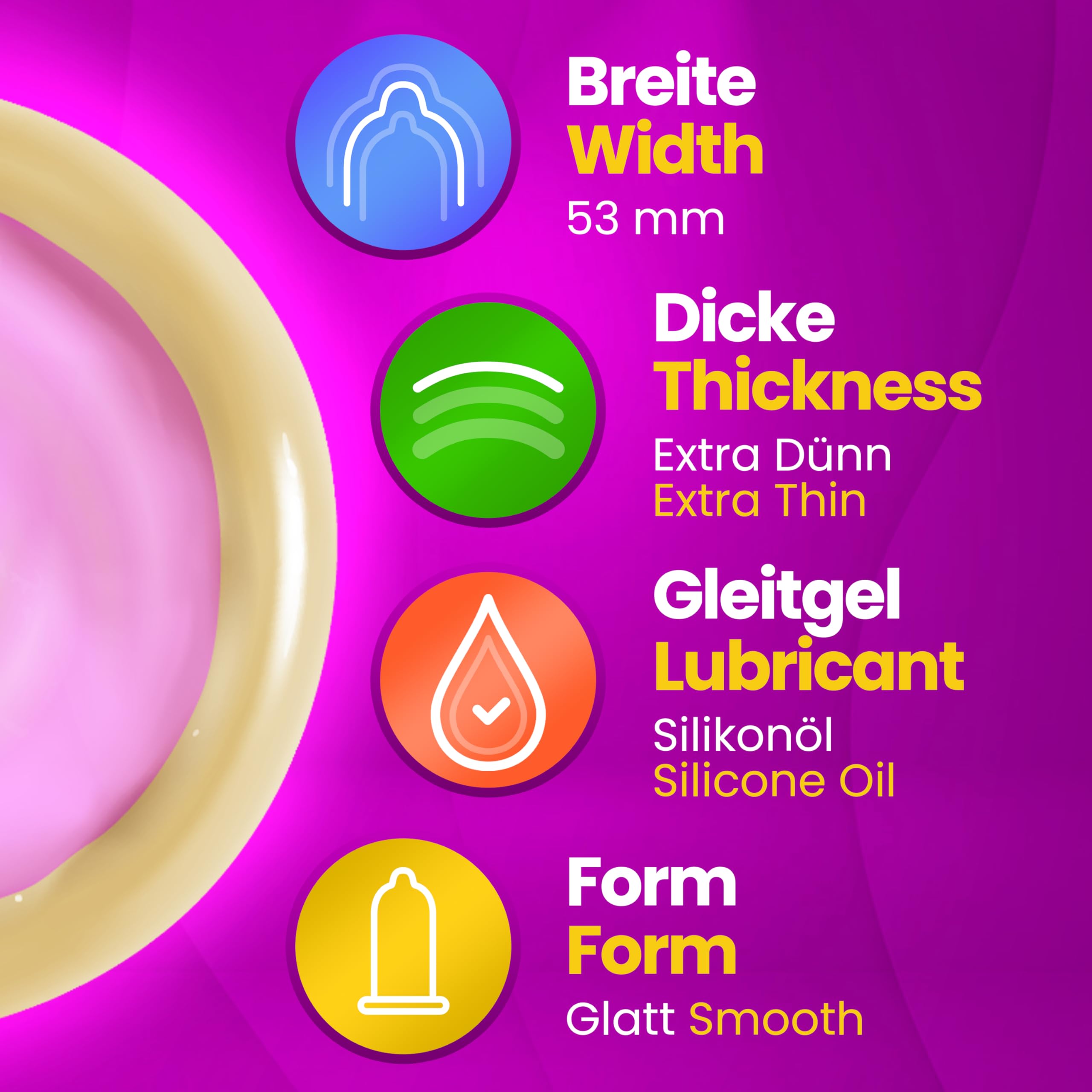 Préservatifs Loverelia "Extra Thin" - vivez les moments intimes le plus naturellement possible - latex de caoutchouc naturel - végétalien - réel au toucher - paquet de 200 (4 x 50 pièces)