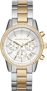 Michael Kors Reloj Bryant para Mujer, 37mm Movimiento cronógrafo de Cuarzo con Correa de Acero Inoxidable