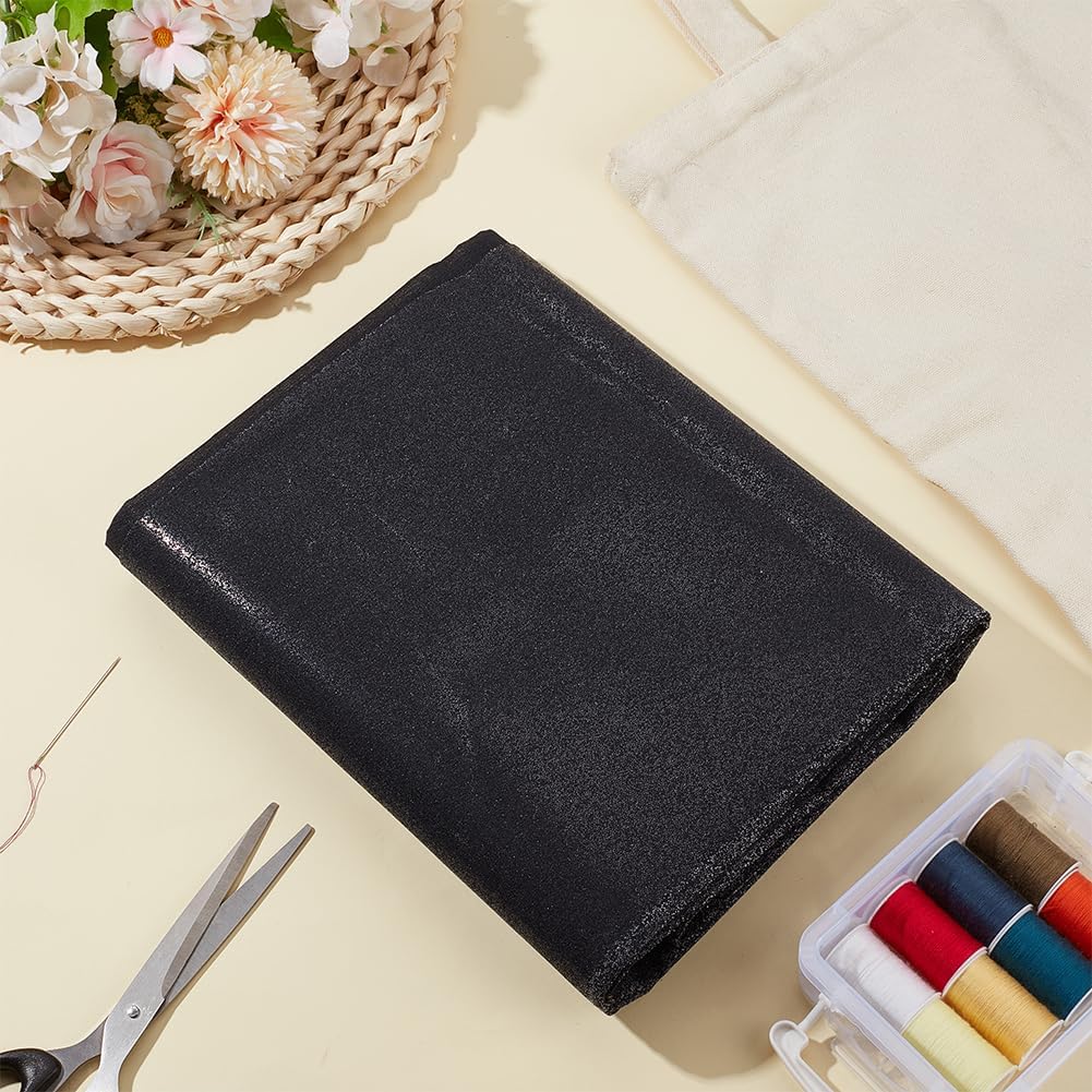 BENECREAT 39x45 Inch Black Cotton Interfacing Fabric, Woven Single-Sided Iron On Fusible Interfacing Iron Lining Fabric for Blouses Dress Shirts Collars DIY Sewing Accessories