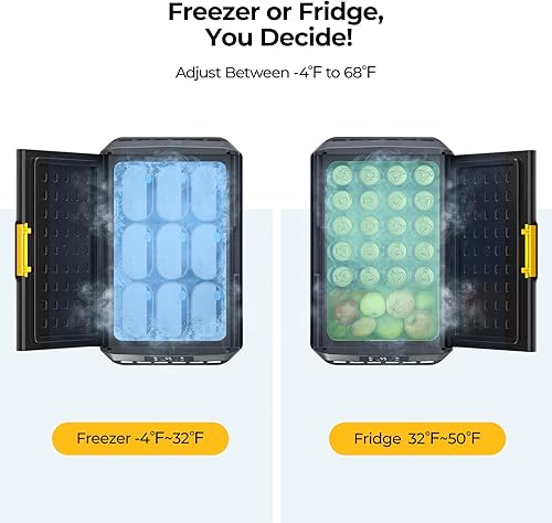 Miniatura 3 de BougeRV Refrigerador de coche de 12 voltios, CRS 42 cuartos de galón portátil con control de aplicación, compresor eléctrico de -4  a 68 , enfriador