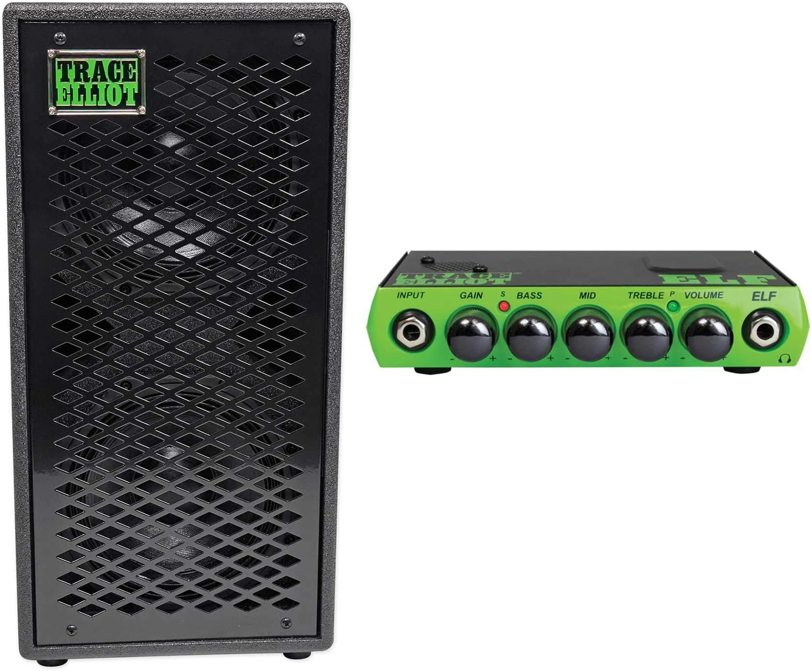 ELF 2x8 400w RMS Dual 8" Bass Guitar Speaker Cabinet+Amplifier Amp