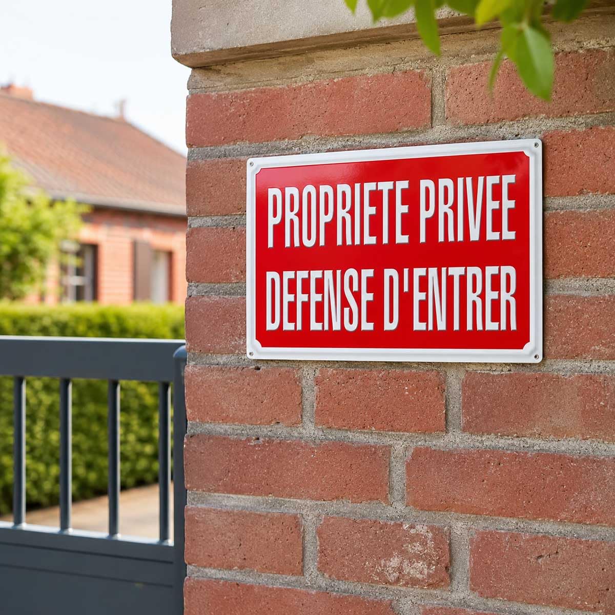 Lot de 5 Panneaux PROPRIETE PRIVEE DEFENSE D'ENTRER Alu 35 x 25cm