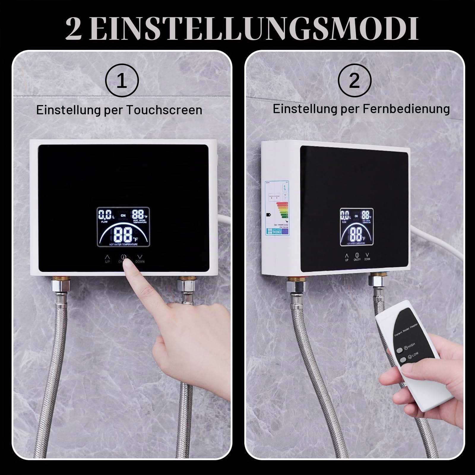 Durchlauferhitzer, 5500W Elektrische Durchlauferhitzer mit LED Display