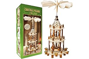 German Christmas Pyramids: 21-Inch Nativity Scene Decoration