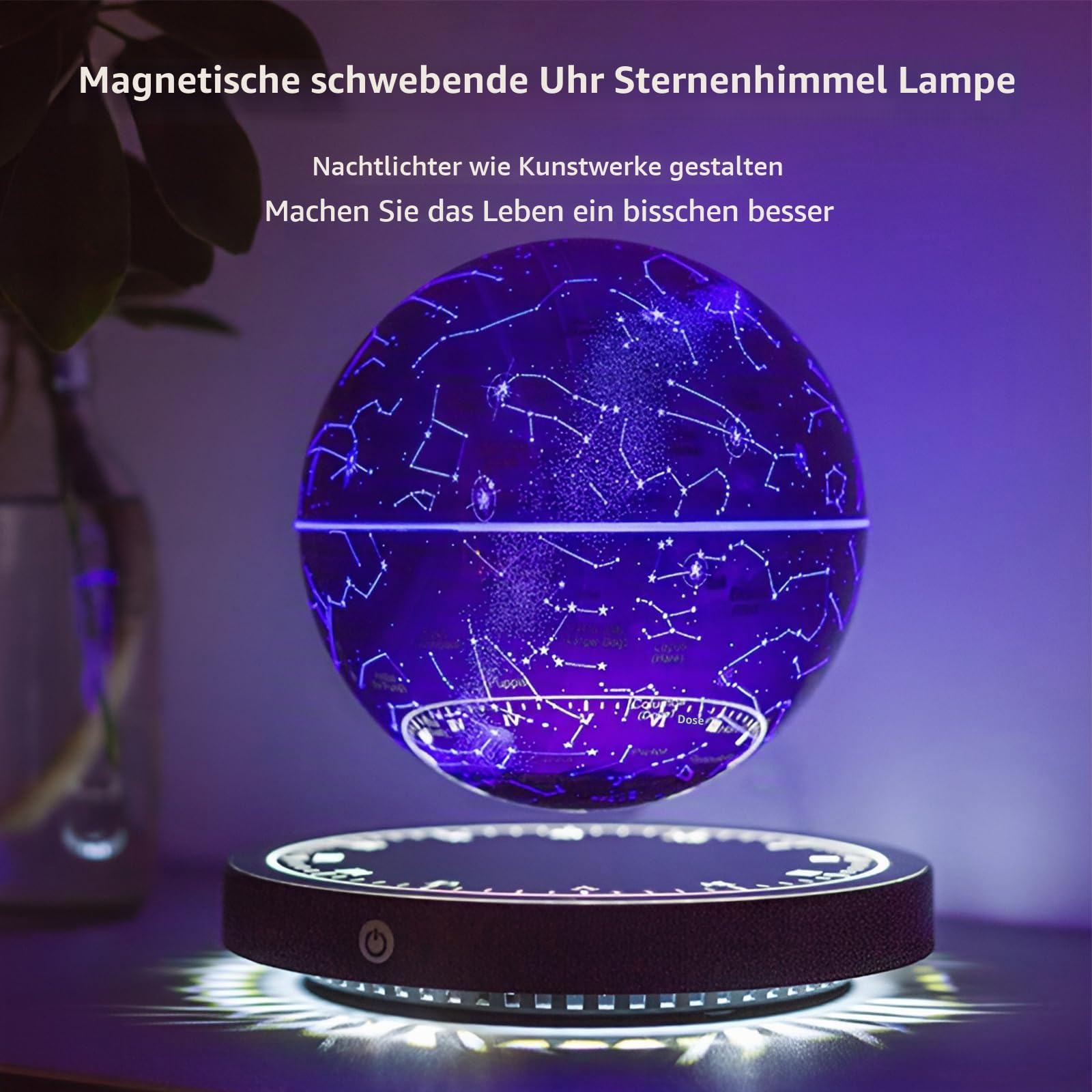 Syfunlv Schwebende Mondlampe,10 Farbverlauf Einstellbare Led Nachtlicht,Nachttischlampe,Schwebt und Dreht,für Haus,Büro,Schreibtisch Dekoration,Schlafzimmer Einzigartige Lampen (Stil 2)