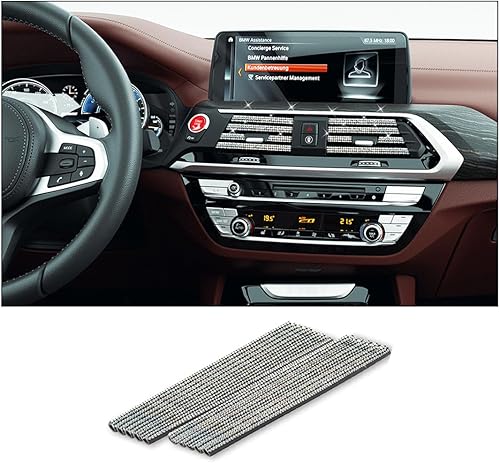 Bling - Tira de decoración para la salida de aire del automóvil, 10 tiras de decoración de acondicionador de automóvil con diamantes de imitación,