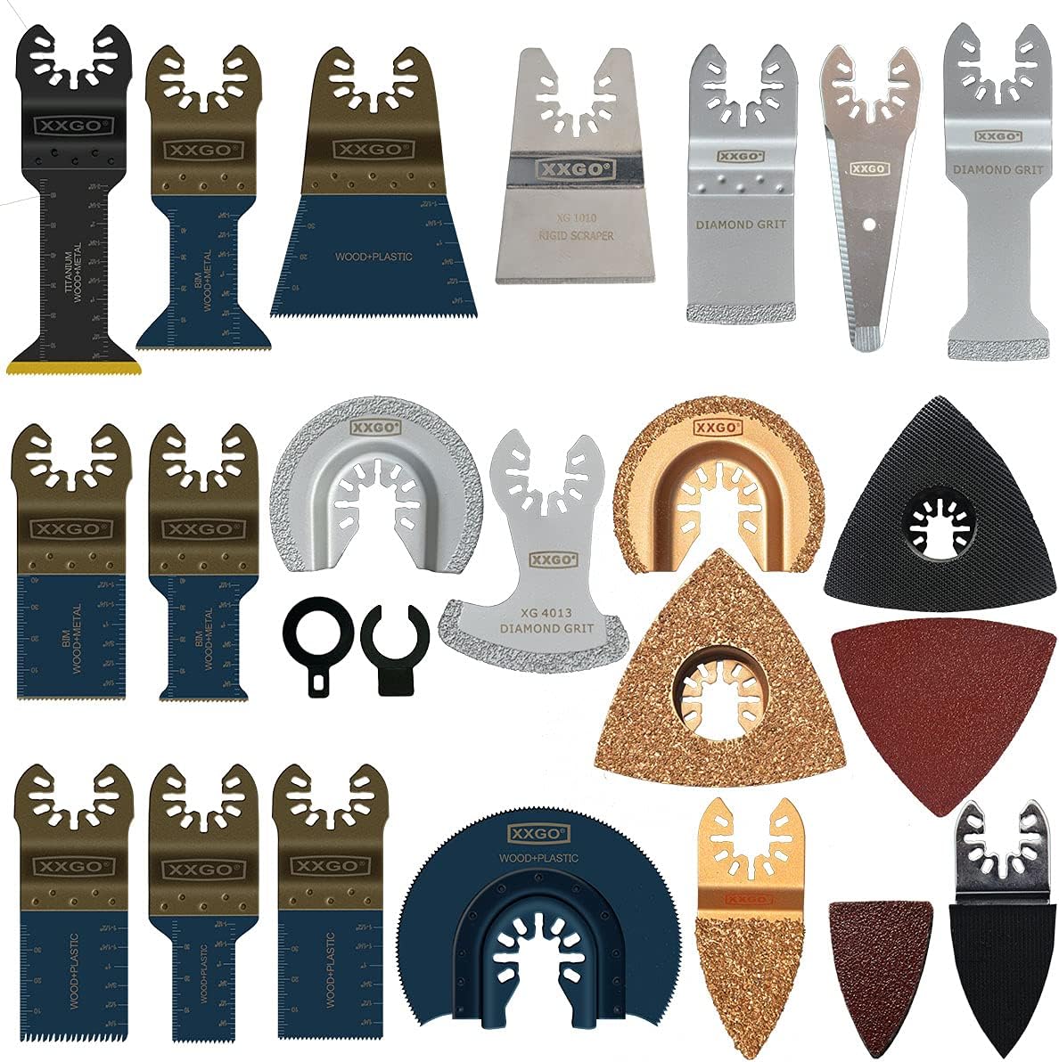 120 Pcs Oscillating Multitool Blades Accessories Kits Compatible with Bosch, Chicago, Craftsman, Dewalt, Harbor Freight,Milwaukee, Porter Cable, Ridgid, Ryobi, Rockwell XG1201U