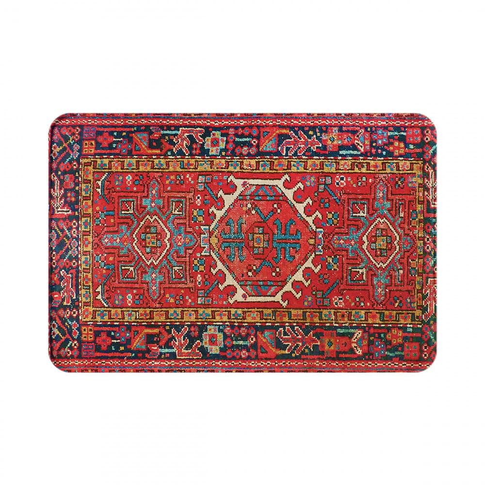 Ansouyi 20x30 Inch Vintage Bath Mat, Antique Rustic Aesthetic Red Tribal Bathroom Rugs No Silp Washable Cover Floor Oriental Rug Carpets Floor Mat for