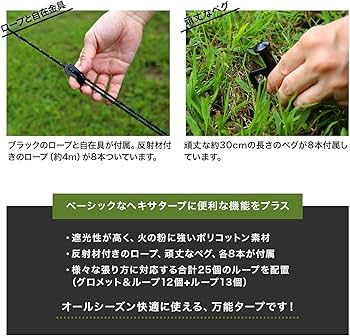 Amazon | RIOSOL フレキシブル ポリコットン ヘキサタープ 4.2mx4.1m