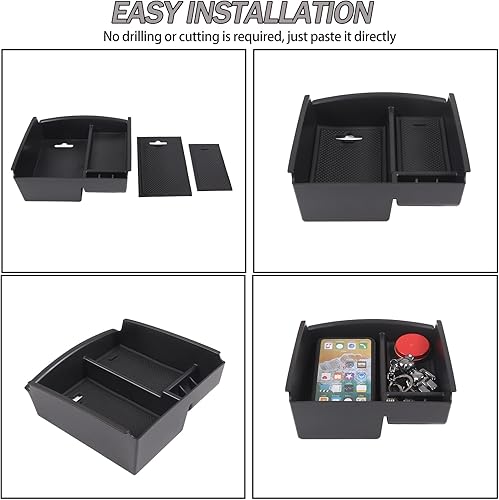 Miniatura 7 de Lcojicep Caja de almacenamiento para reposabrazos de consola central, compatible con Infiniti Q50 2013 2014 2015 2016 2017 2018, caja de