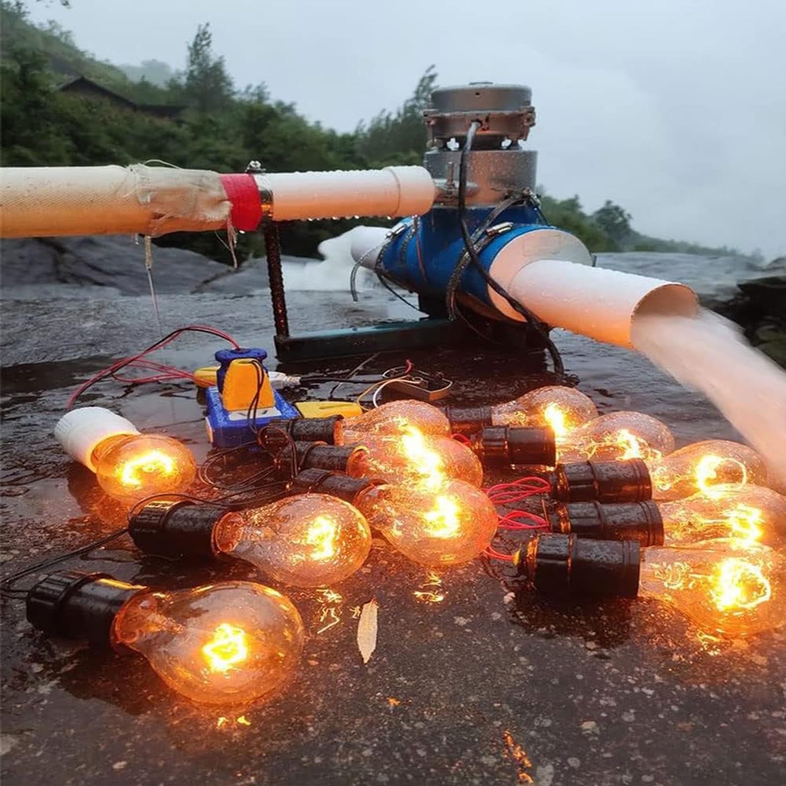 Micro idrogeneratore 1000 W - 220 V turbina d'acqua portatile per campeggio all'aperto, illuminazione di emergenza e ricarica, soluzione di alimentazione ecologica