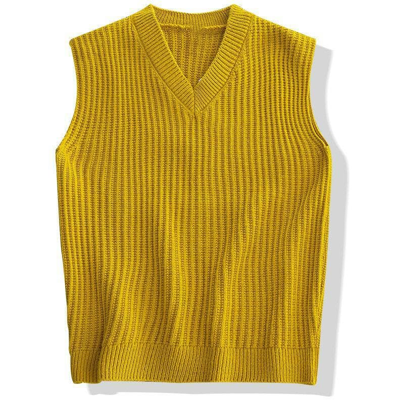 Men's Autumn Winter Korean Style Casual Loose Pullover Sweater Vest3