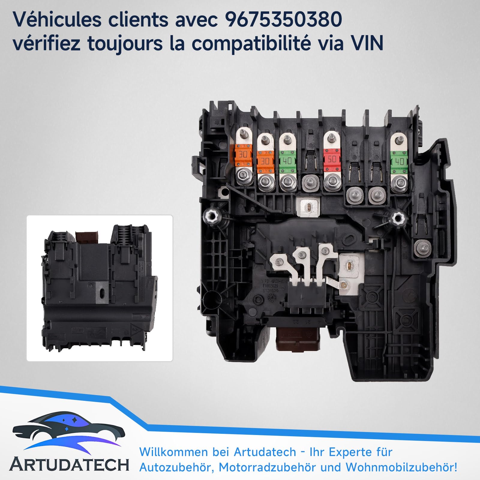 modulo fusibili tensione 9675350380 pezzo di ricambio compatibile con Citroën C4 Picasso compatibile con Peugeot 3008 5008