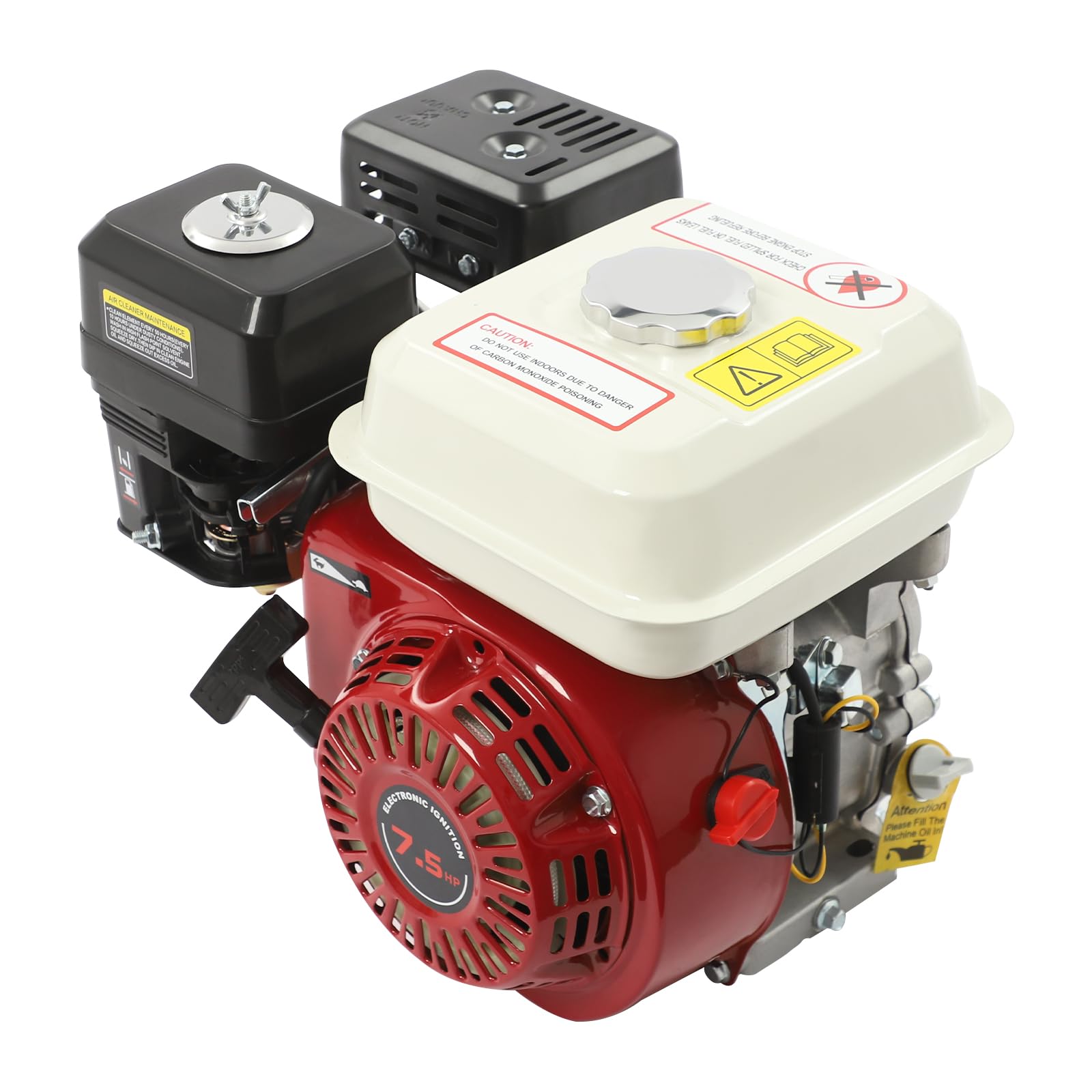 Motore a benzina a 4 tempi, 212 cc, 7,5 CV, motore fisso con avviamento a corda e protezione per mancanza di olio, per go-kart, tosaerba e generatore