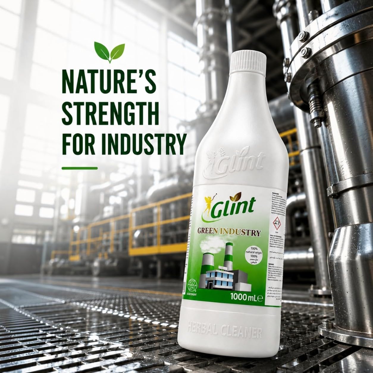Glint Green Industry 1 Litre%100 Bitkisel Banyo Tuvalet Temizleyici Kireç Çözücü Şömine Temizleyici Sprey