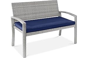 Best Choice Products Outdoor 2-Person Wicker Bench