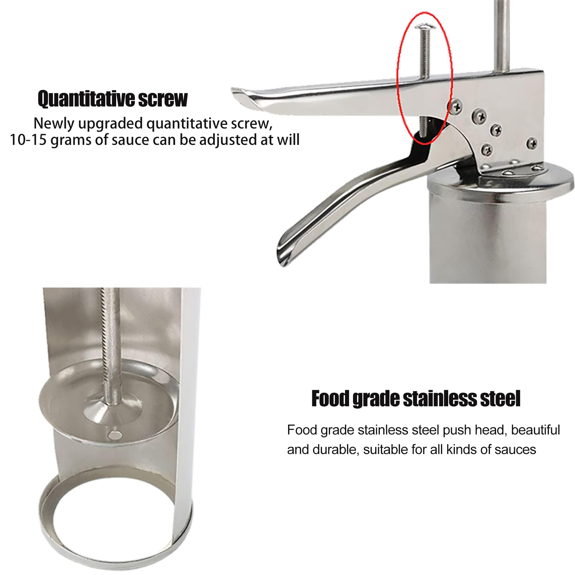 Dispenser per salse per il controllo delle porzioni di precisione, bottiglia facile da spremere per hamburger e condimenti per insalata
