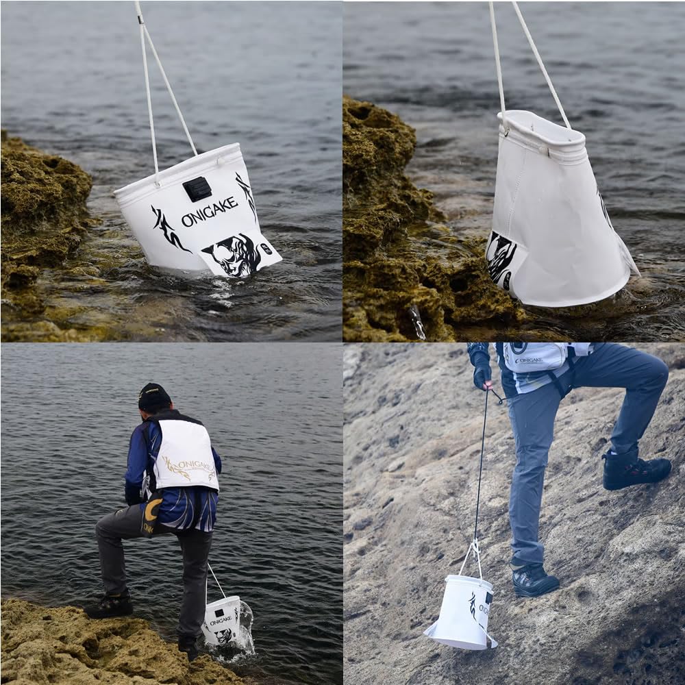 Amazon | ハヤブサ 鬼掛 水汲バケツ 鬼ガード ホワイト YC213G