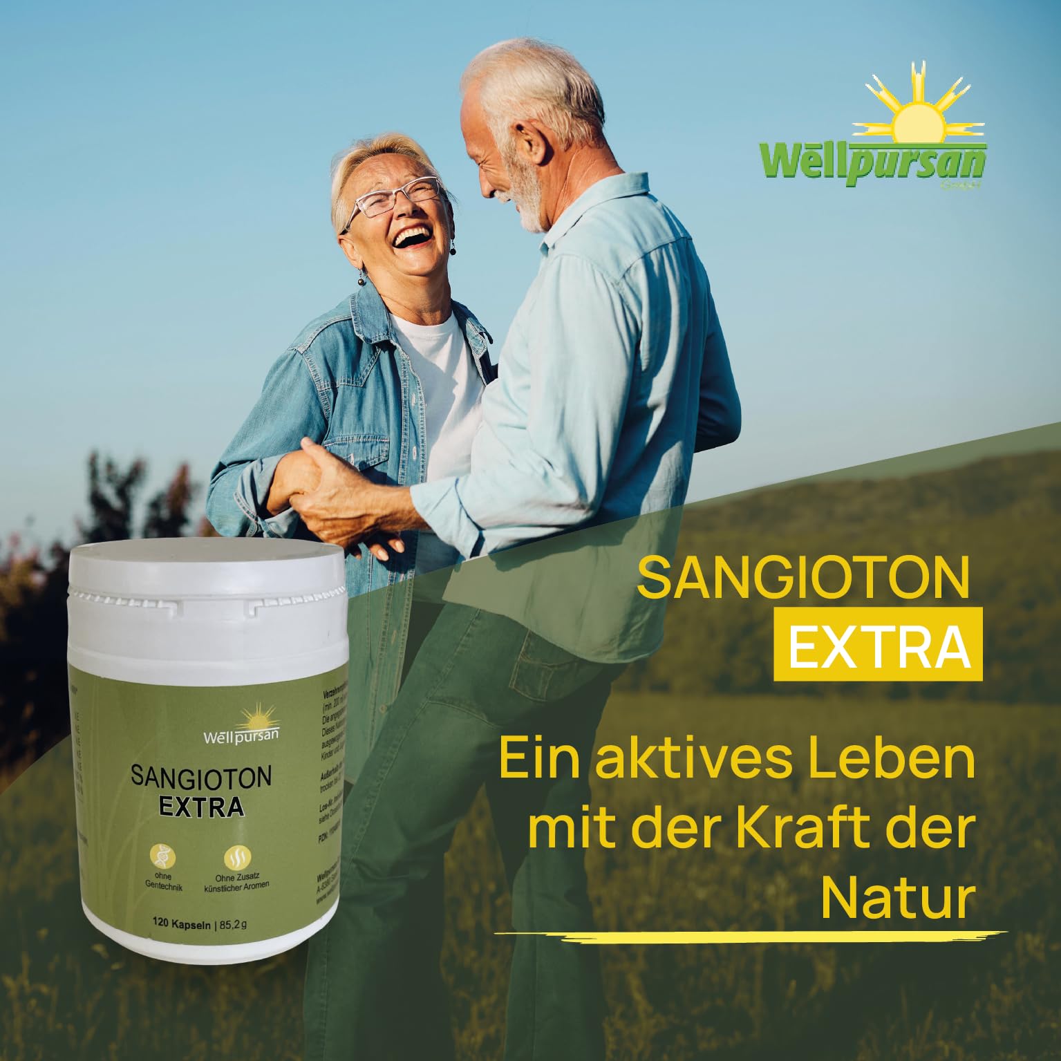 Wellpursan Sangioton Extra, 240 Stück, hochwertige L-Arginin Kapseln hochdosiert mit L-Citrullin, Olivenblatt, Coenzym Q10,Vitamin K2, 100% Vegan, frei von Zusätzen