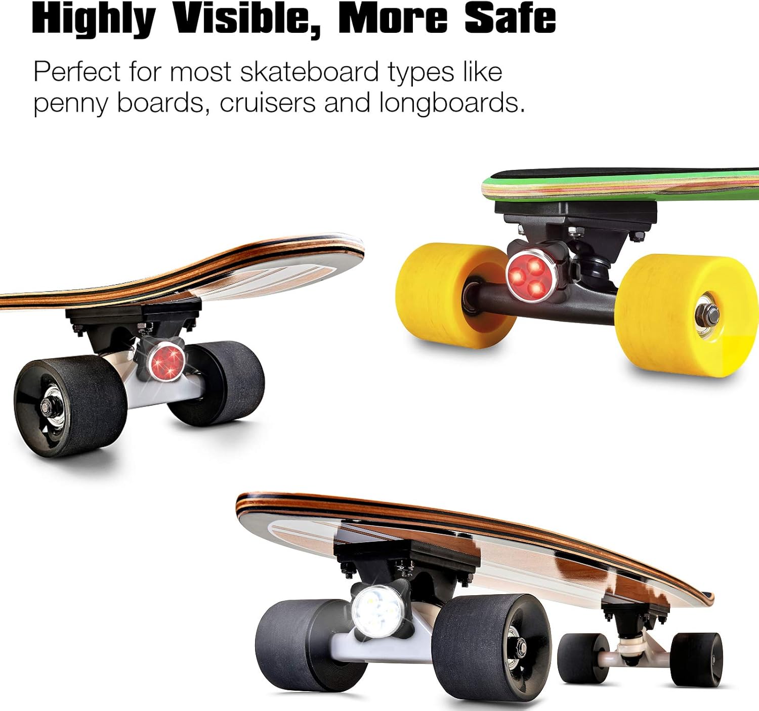 Rechargeable skateboard lights Clearance