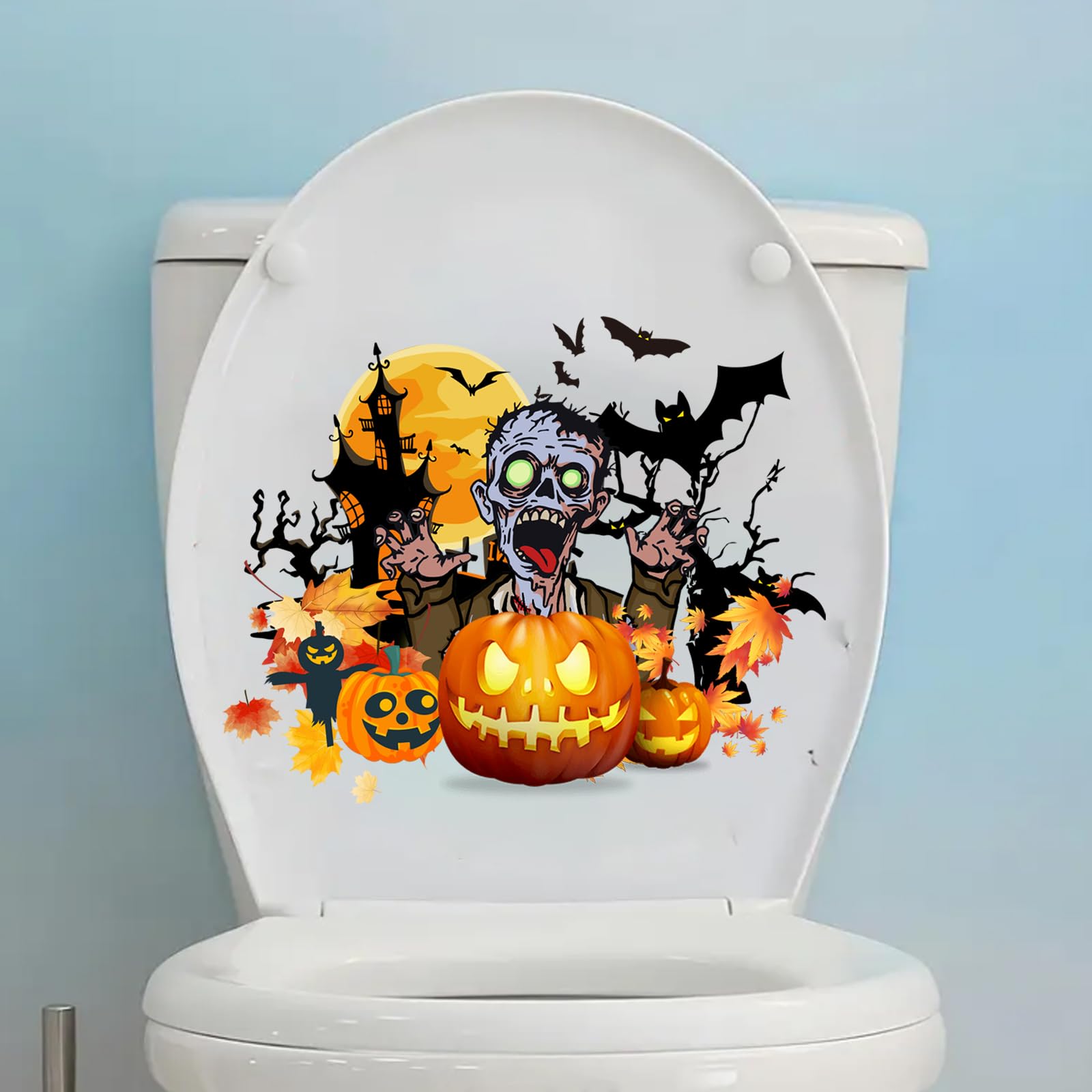 Nouiroy Halloween Horror Vinyl Sticker - Halloween Movie Character Decal for Ceramic Tiles & Water Tanks, Car, Truck, Van, Laptop, and Toolbox,Horror Theme Decoration Sticker (Halloween Zombie)