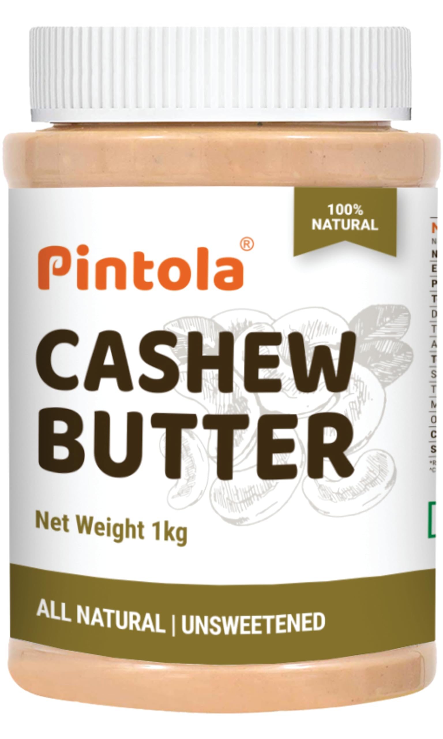PintolaAll Natural Cashew Butter (1Kg)