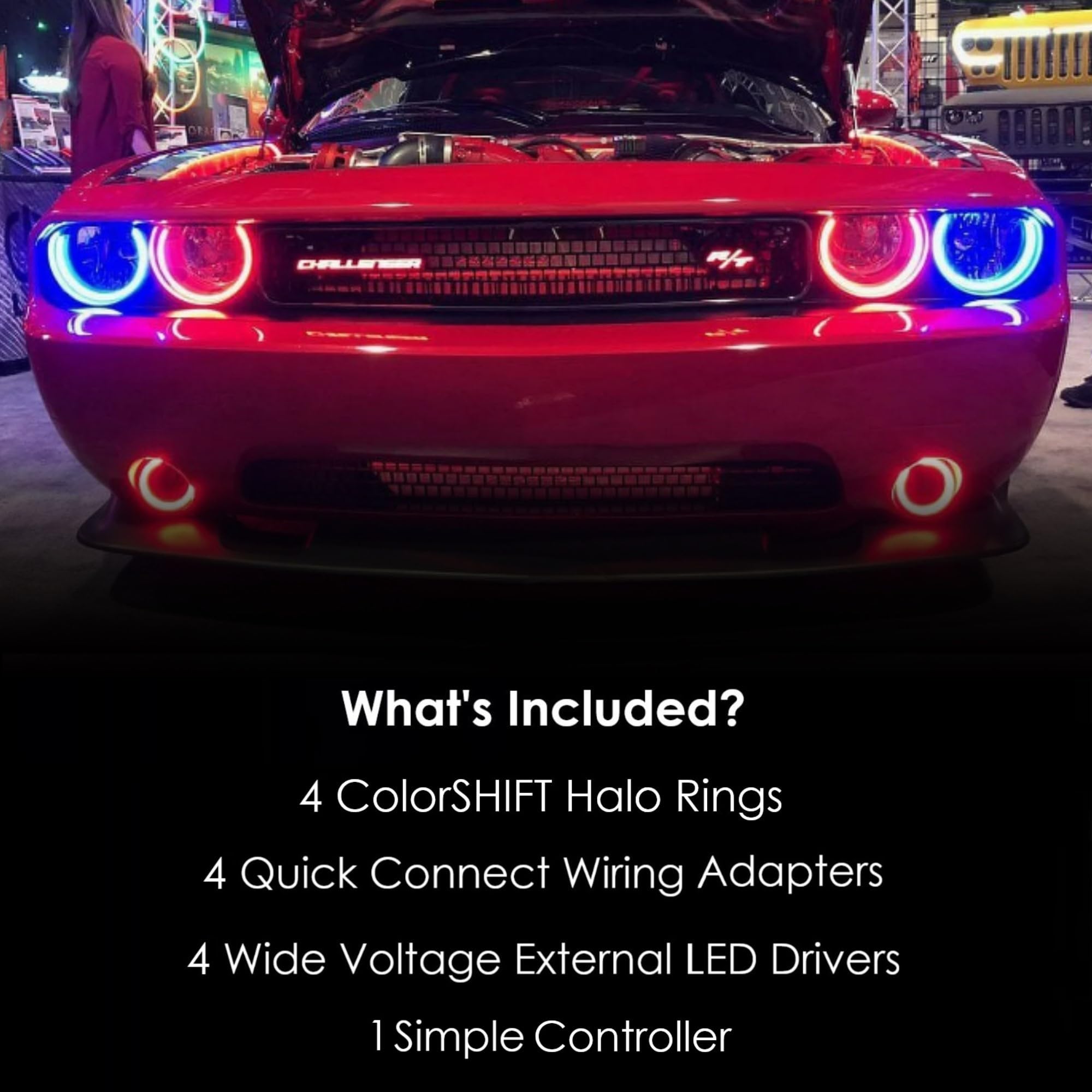 た*ま様 CHALLENGER LEDライト Amazon | QiuKo 4個 RGB マルチカラー LED エンジェルアイライト