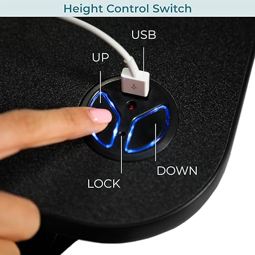 Miniatura 8 de VERSADESK PowerPro - Convertidor de escritorio eléctrico extra ancho de 48 pulgadas, altura ajustable, elevador de escritorio para sentarse a estar