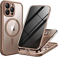 Vista 18 de BERFY Funda para iPhone 16 Pro, compatible con MagSafe, protector de pantalla de vidrio templado 9H integrado y protección de cámara, funda