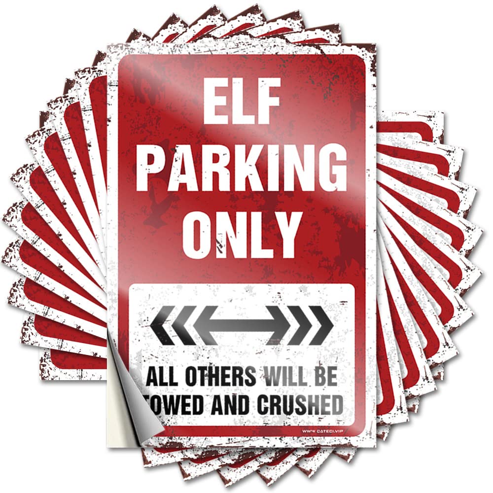 Dorm Decorations Sticker Durable Sweet | Elf Parking Only Spicy Self Adhesive Sticker for Surfing DIY(6X9CM)