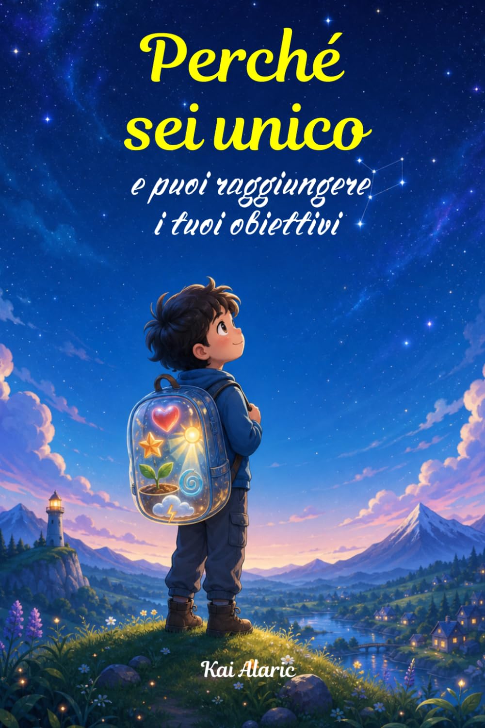 Perché sei unico e puoi raggiungere i tuoi obiettivi: Un libro per bambini sul coraggio, le emozioni e le leggi dell'Universo interiore.