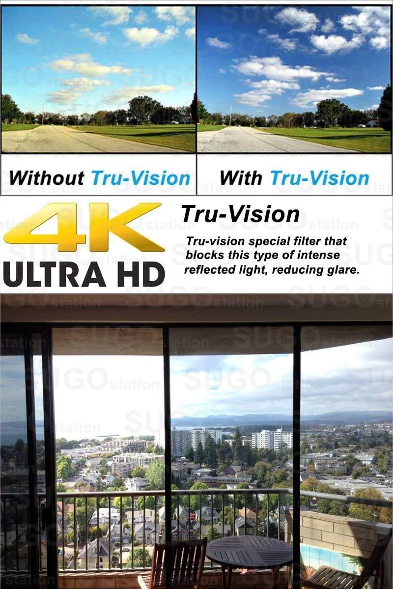 Sugo Premium One Way Mirror Privacy Reflection Window Tint Film Energy SaverMultiple Sizes (2FTx100FT, Clear 15% VLT)