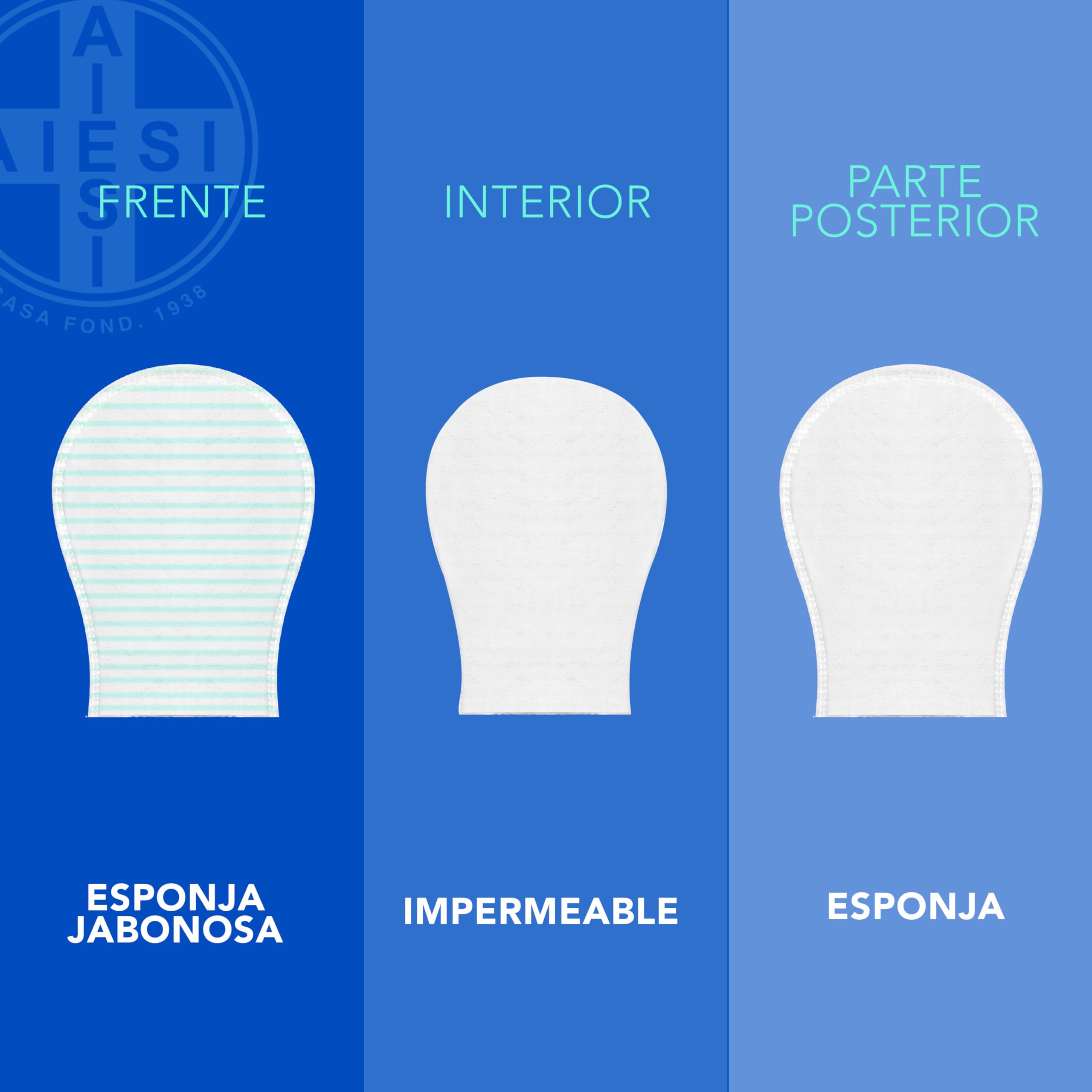 AIESI® Manoplas Jabonosas desechables impermeable con esponja suave (Paquete de 20 piezas), Delicadamente perfumado, Sin enjuague