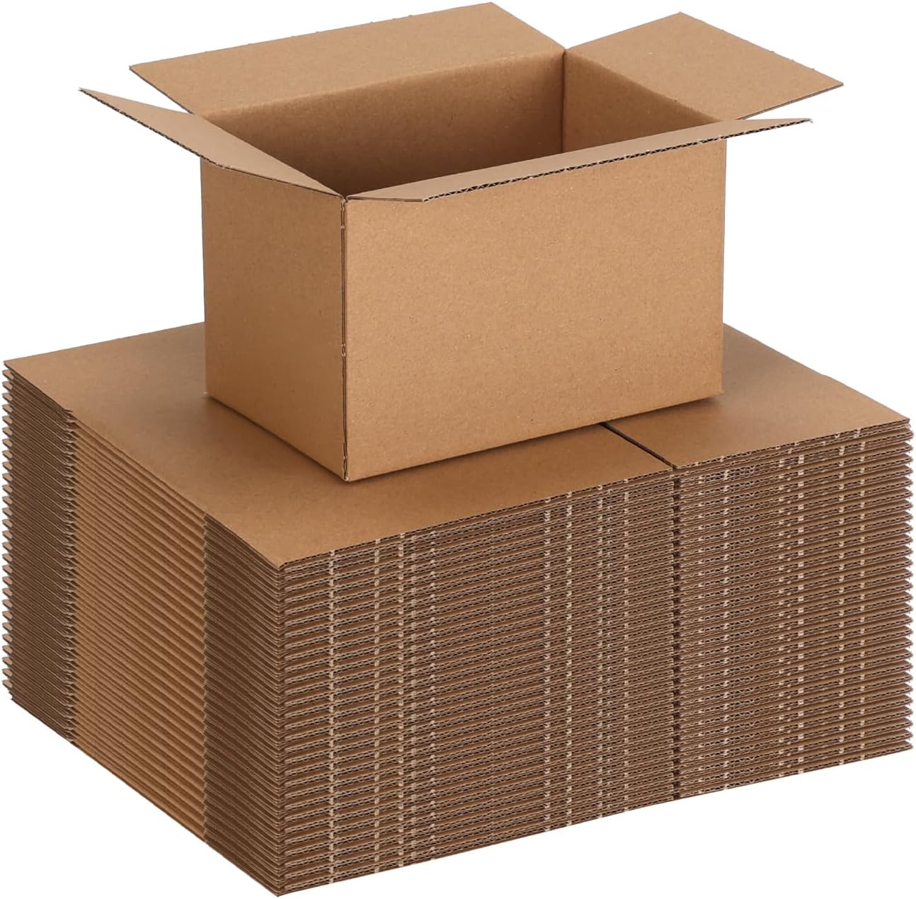 25 Packs Small Shipping Boxes 8x8x6 Inches, White Corrugated Cardboard Box for Shipping, Packing, Business, DIY