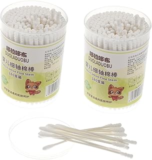 FRCOLOR 2 360Pcs Cotonetes De Algodão Pontiagudos Cotonetes De Limpeza Cottenelle Cotonetes De Algodão Branco Cotonetes Para Cotonetes Para Orelhas Pontiagudas Descartáveis