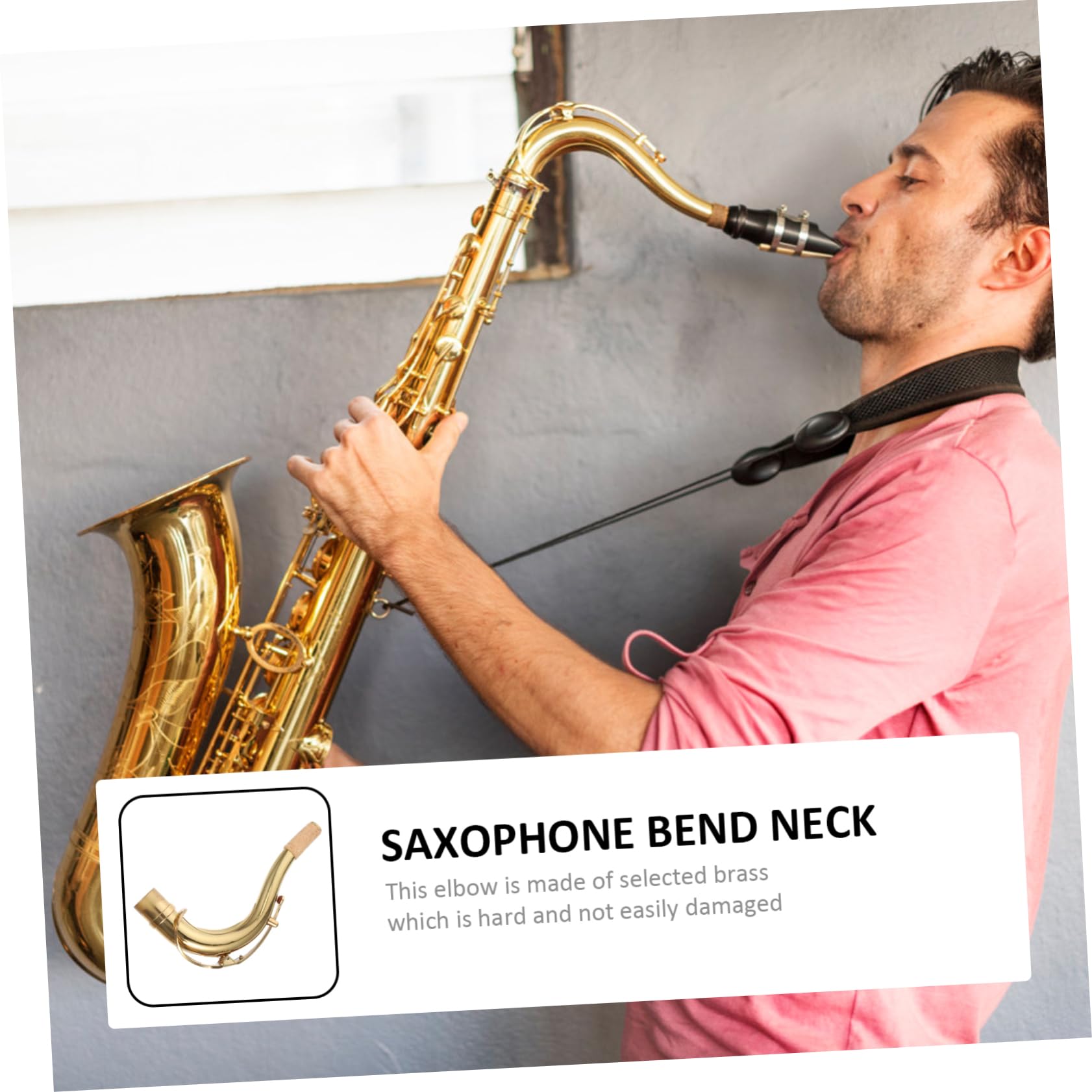VICASKY 1pezzi Saxophone Bend Neck Dorato Accessorio Di Ricambio Per Strumenti Musicali Design Elegante e Resistente Compatibile Con Diversi Modelli Di Sax Per Musicisti e Appassionati Di