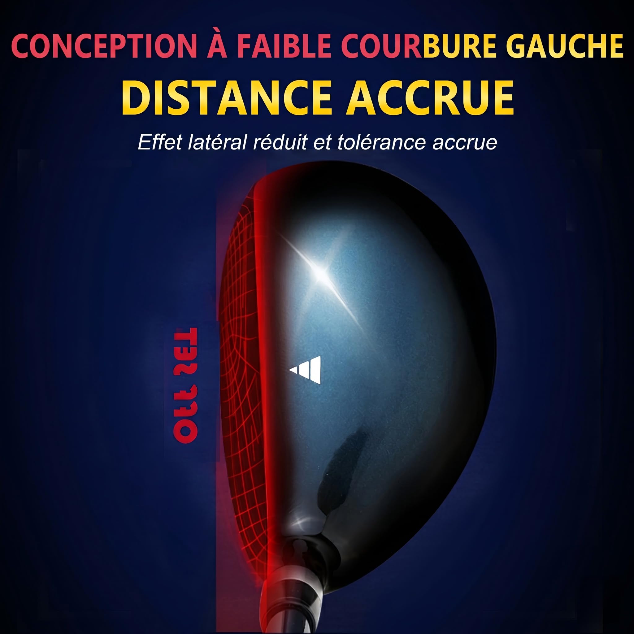 PGM Lot de 18 clubs de golf pour homme - 12 pièces - Titane #1 Driver, hybride à tirage biaisé, fers à haute résistance, putter indulgent, sac de support avec 5 couvre-têtes