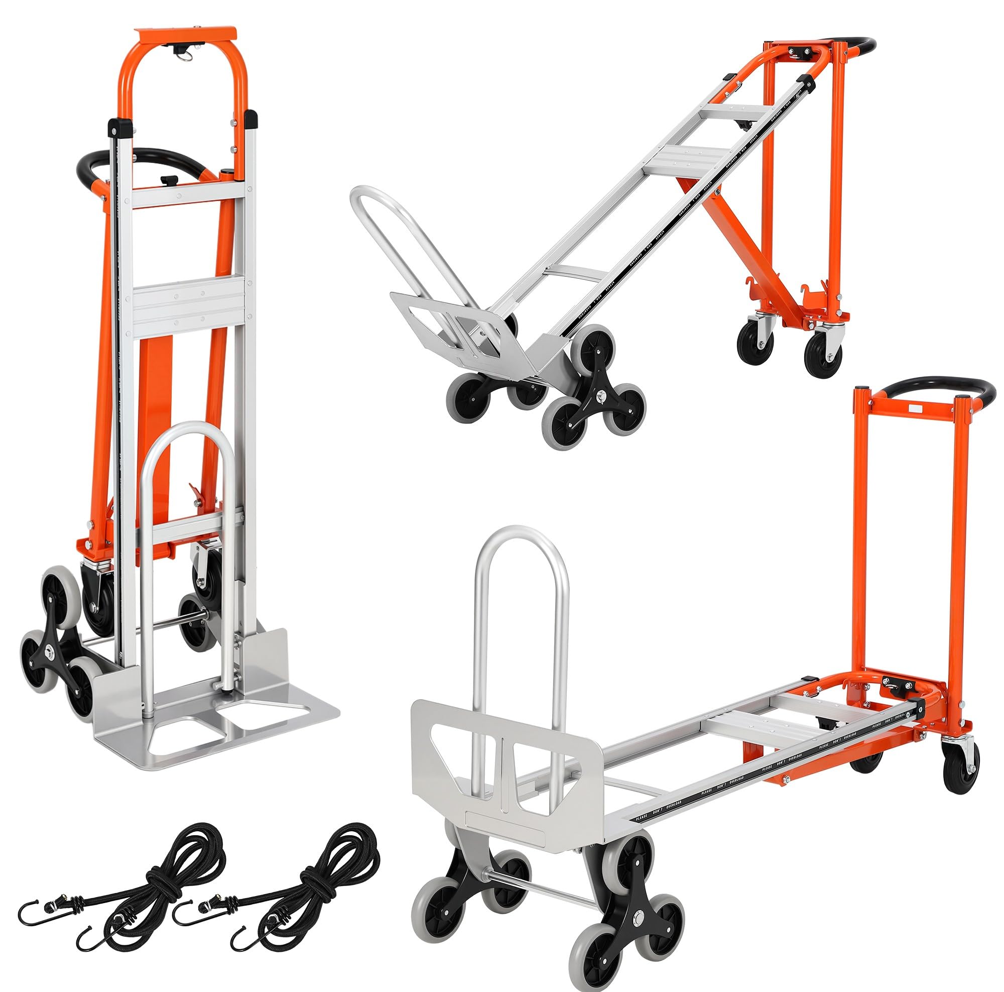 GarveeLife 3-in-1 Sackkarre Mit Treppensteigerrädern, 362 kg Tragkraft | Transportwagen Klappbarer Plattformwagen aus Aluminiumlegierung, für Umzüge, Büros & Lager
