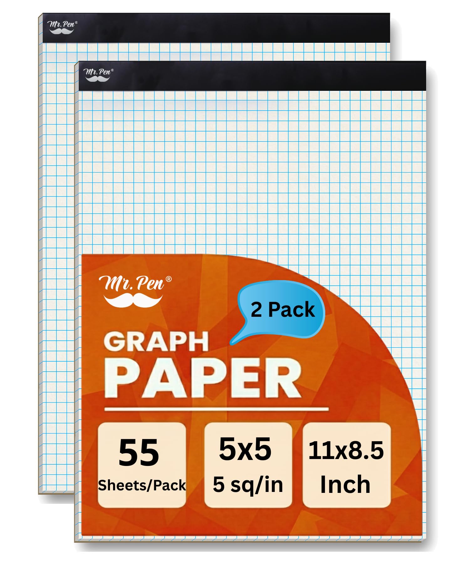 Amazon.com : Mr. Pen- Graph Paper Pad, 8.5x11 Inches, 5x5 (5