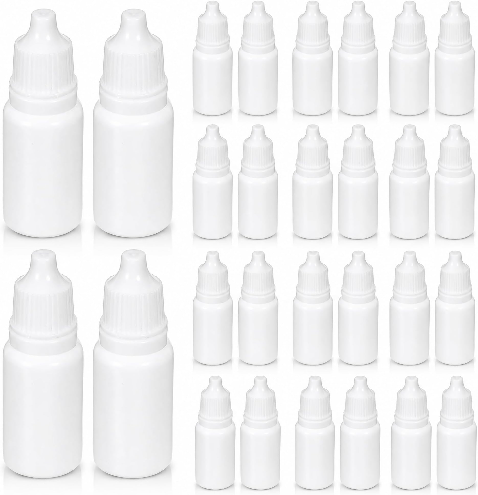 – Hemobllo 60Pc's 10ml Empty Eye Dropper Bottles – Leak-Proof Inner Plug & Screw Cap, Clear Plastic Squeezable Travel Droppers for Eye Drops, Oils – Refillable Mini Liquid Dispenser for Daily Use