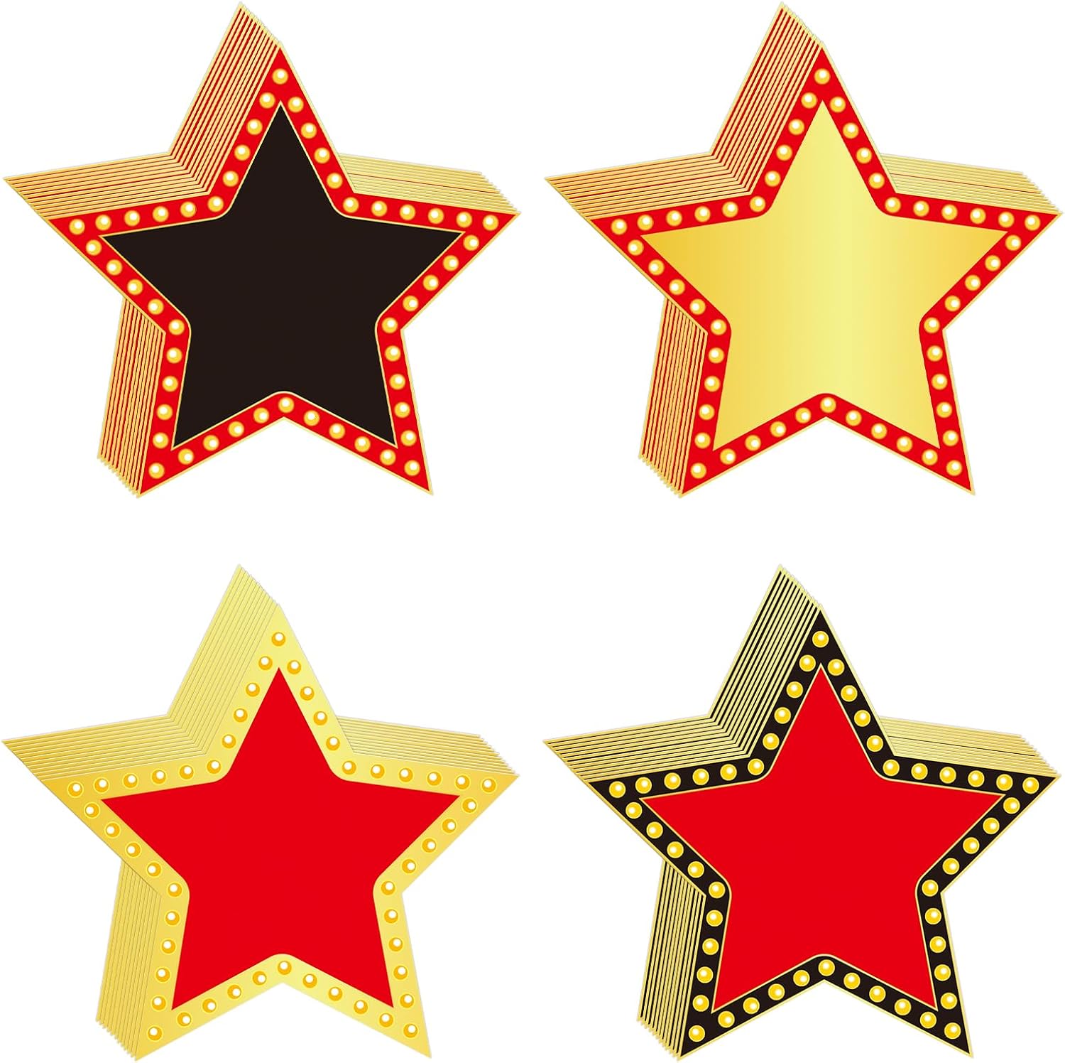 48 Pcs Movie Star Cutouts Red Carpet Awards Night Cutouts Confetti Cutouts for Bulletin Board Classroom Wall High School Musical Decor Hollywood Movie Theme Party Decoration