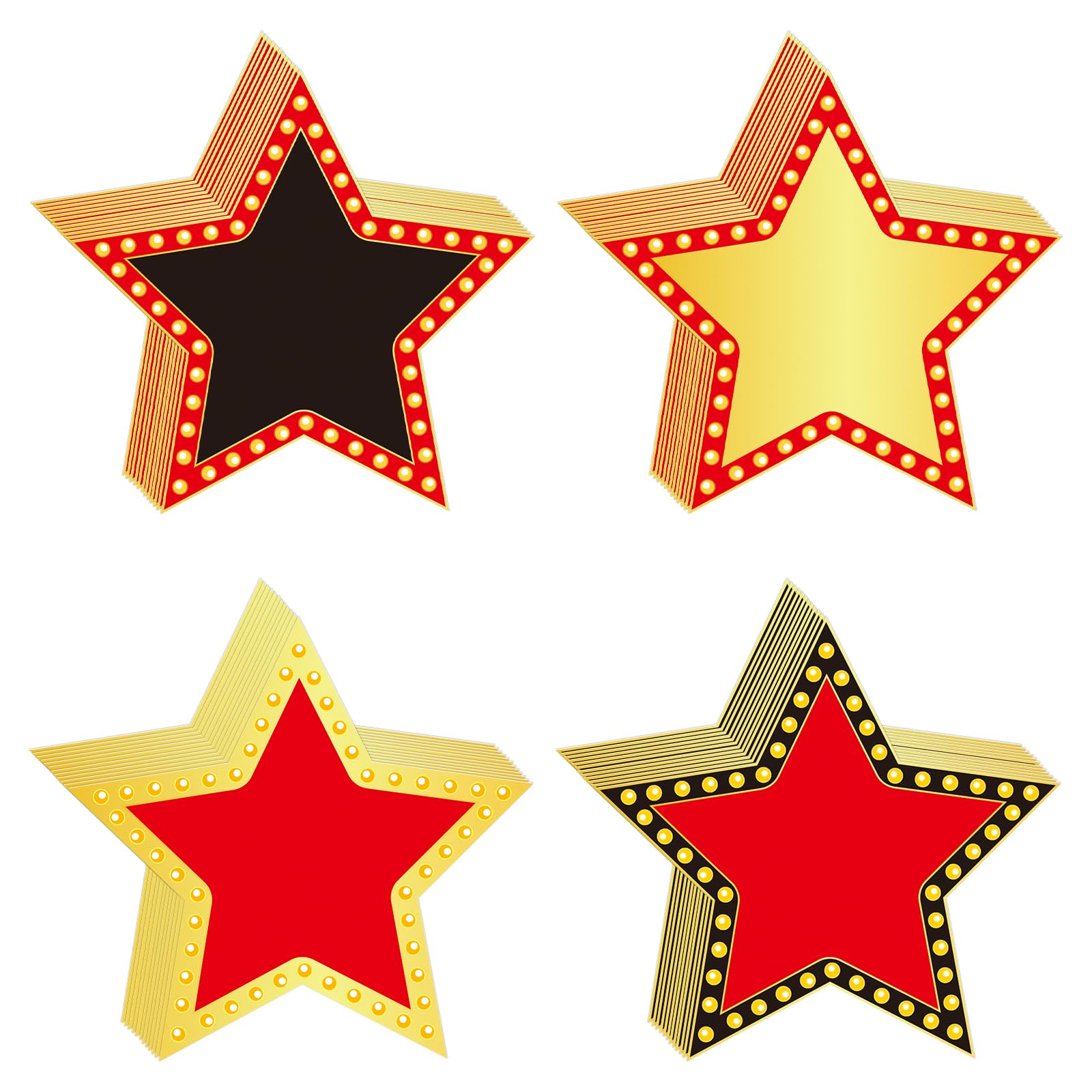 48 Pcs Movie Star Cutouts Red Carpet Awards Night Cutouts for Bulletin Board Classroom Wall High School Musical Decor Hollywood Movie Theme Party Decoration