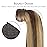 WENNALIFE Ponytail Hair Extension, 14 Inch 80g Balayage Chocolate Brown to Caramel Blonde Ponytail Extension Human Hair Clip in Wrap Around Remy Human Hair Extension Hairpieces