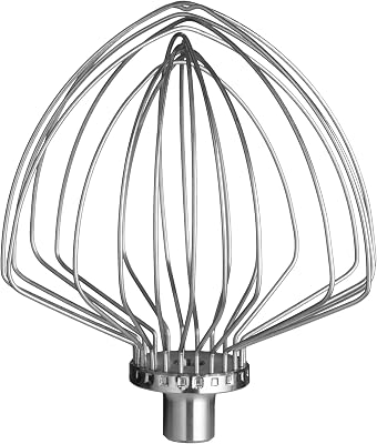 KitchenAid Varillas 11 Alambres para Robots Bowl-Lift Grandes, Acero Inoxidable, Diseño Elíptico, Apto Lavavajillas, Para 6.6L y 6.9L