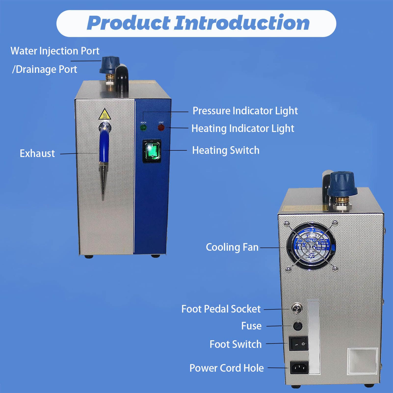 Limpiador a Vapor para Joyas Arandela del Gemas Máquina del Limpieza a Vapor Limpiador de Joyas a Vapor Acero Inoxidable para Limpiar Plata,Oro,Gemas,Diamantes 2L