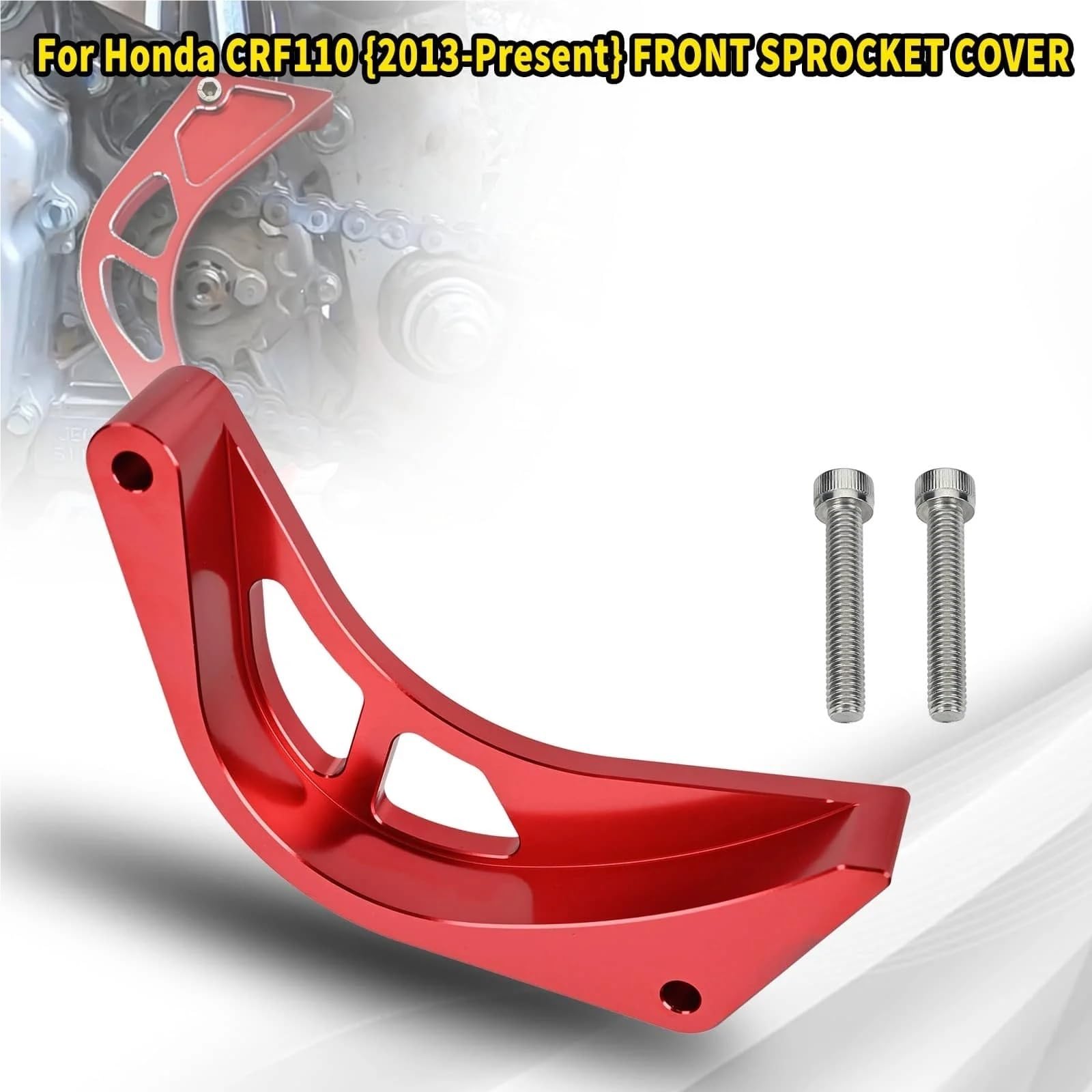osłona zębatki silnika Pasuje do Honda CRF110F 2013-2024 motocykla Osłona przedniej zębatki i łańcucha osłona łańcucha