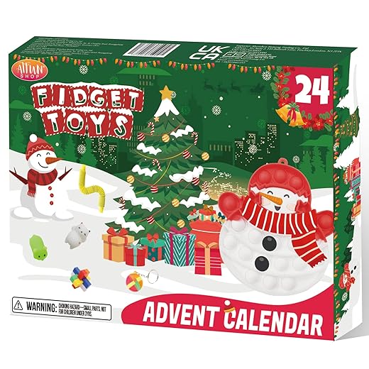 Advent Calendar 2022 Fidget Toys Bulk Sensory Pop Toys Christmas Countdown Gift 24 Days of Suprise for Kids Boys Girls Toddler Teens