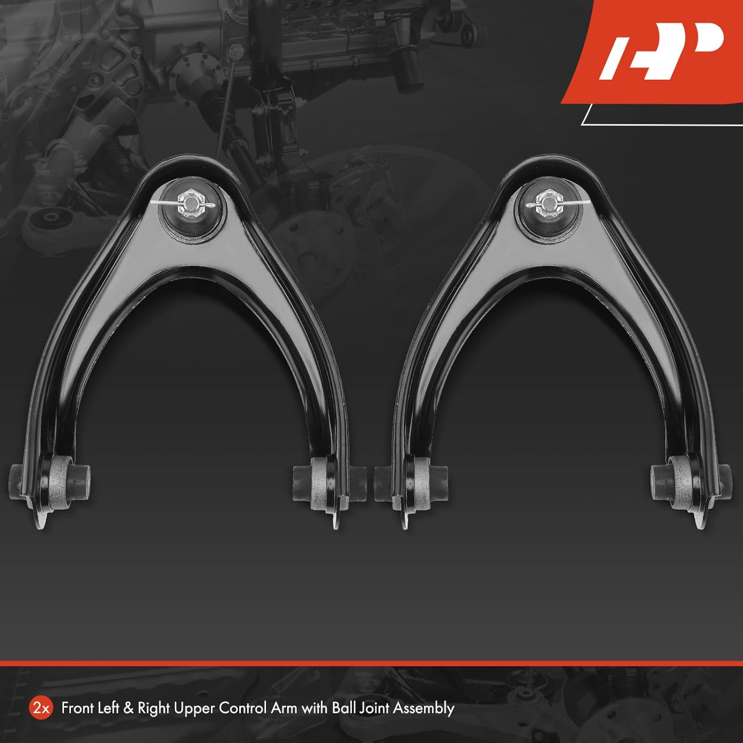 A-Premium 2 x Front Upper Control Arms, with Ball Joint & Bushing, Compatible with Honda Civic 1996-2000, Acura EL 1997-2000