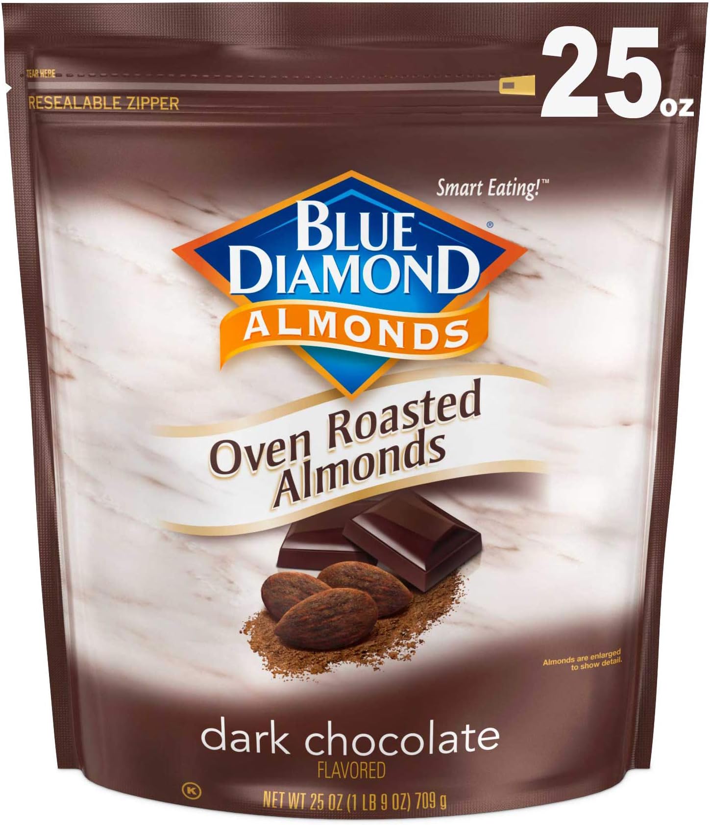 (740ml (Pack of 1)) - Blue Diamond Oven Roasted Almonds Dark Chocolate, 740ml