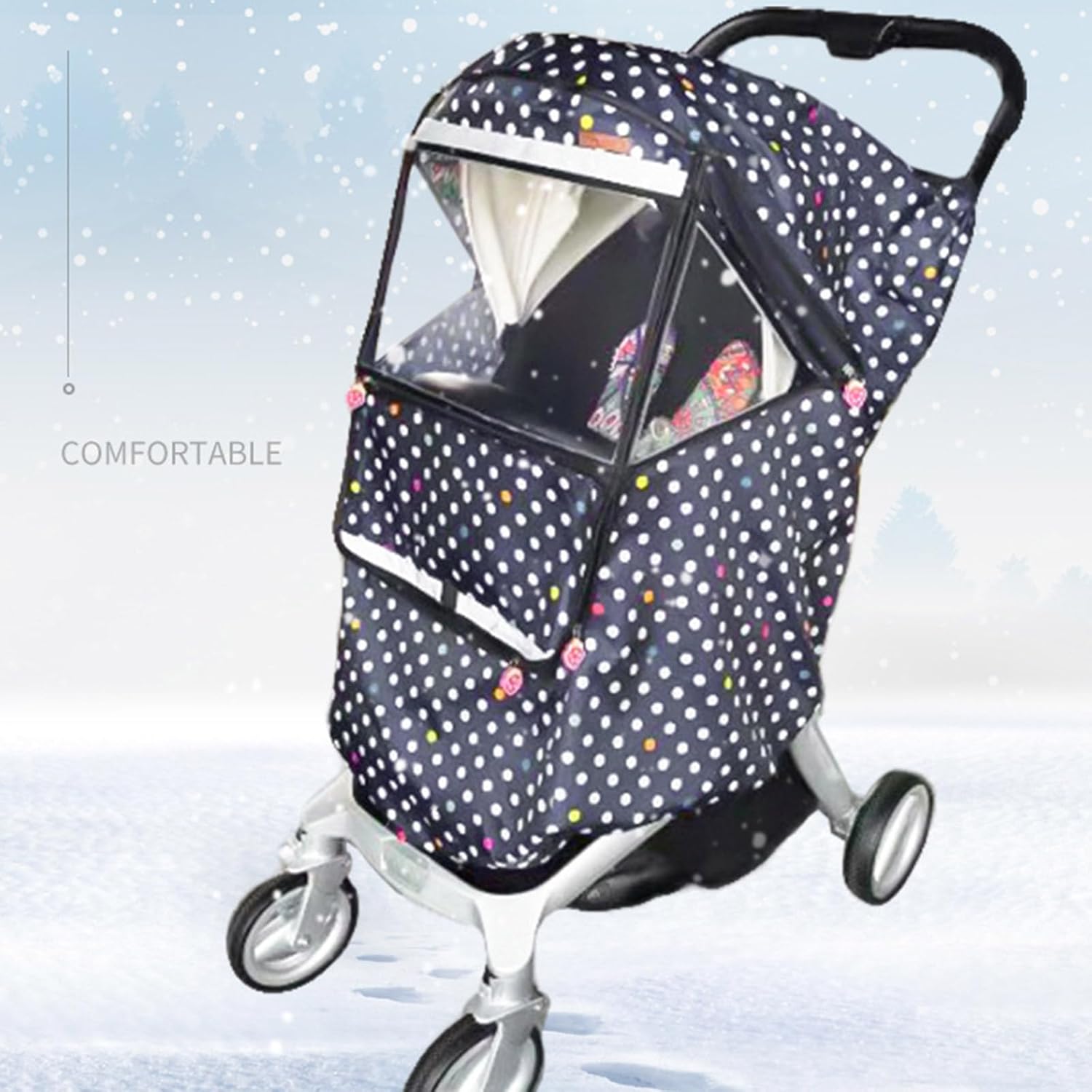 Baby Pushchair Covers with Net Windproof Protections Covers Weather Shield Baby Strollers Pram Rain Covers